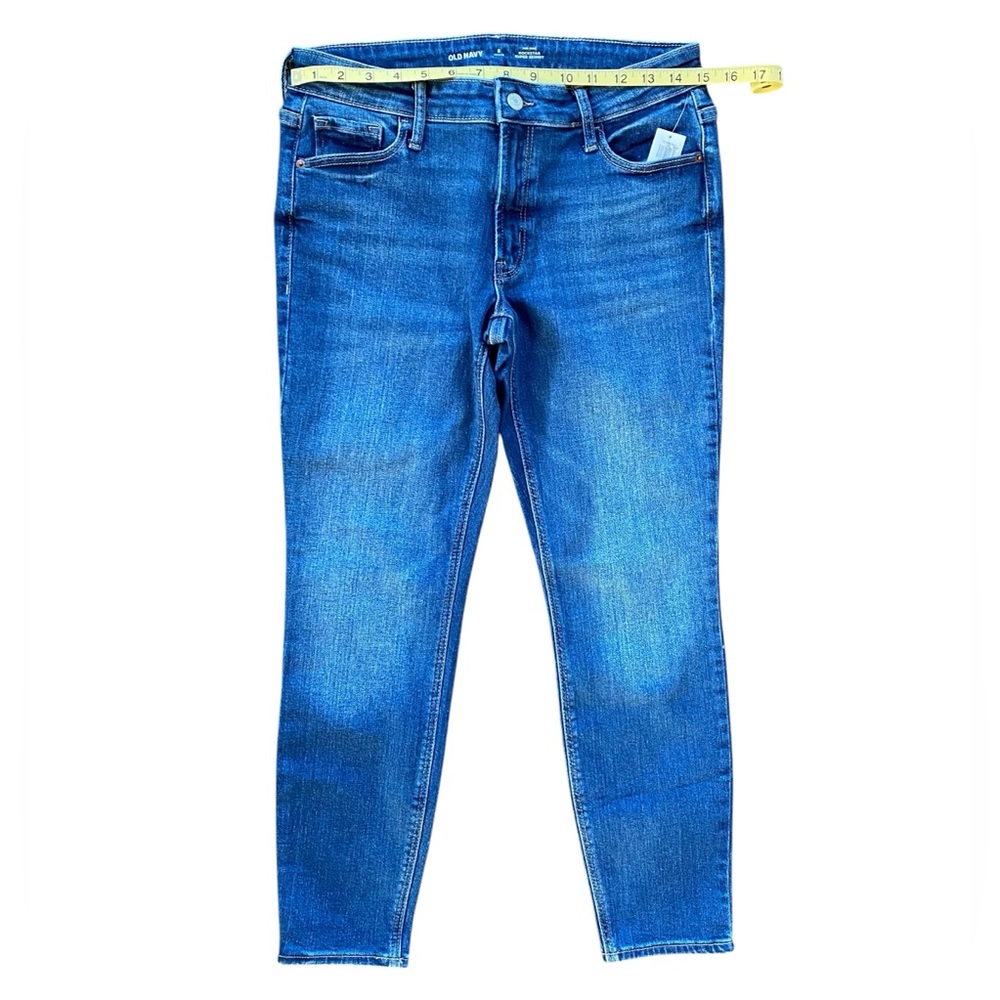 Old Navy Women’s Mid-Rise Rockstar Super Skinny Medium Wash Blue Jeans Size 8P - Picture 8 of 13